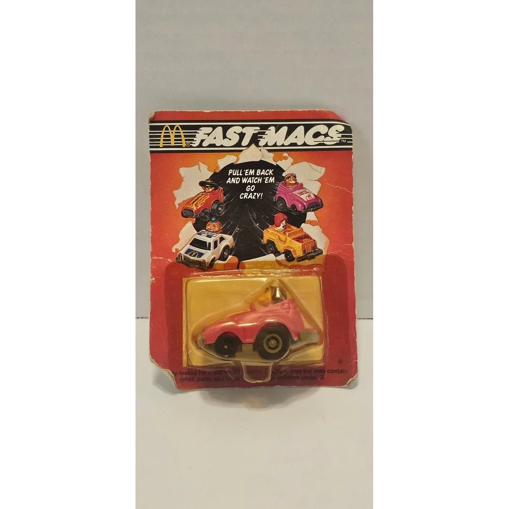 New Vintage 80s 1985 McDonald's FAST MAC Birdie  Pull Back Toy Collectible